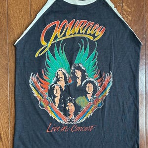レア　70s バンドtee ライブ　Journey ビンテージ　ジャンニー Vintage Journey in Concert Departure 1980 Concert Tour T-Shirt