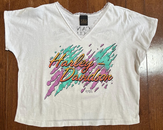 1991 Harley Davidson 3D Boxy Tee