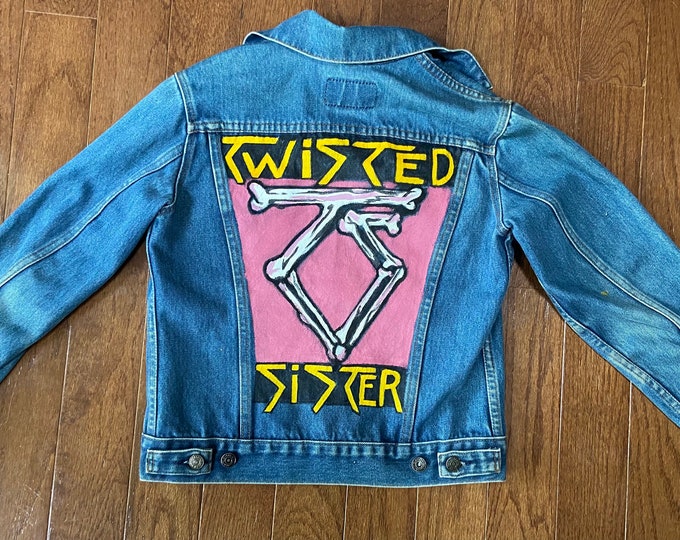 Vintage Hand Painted Levis Jacket Twisted Sister