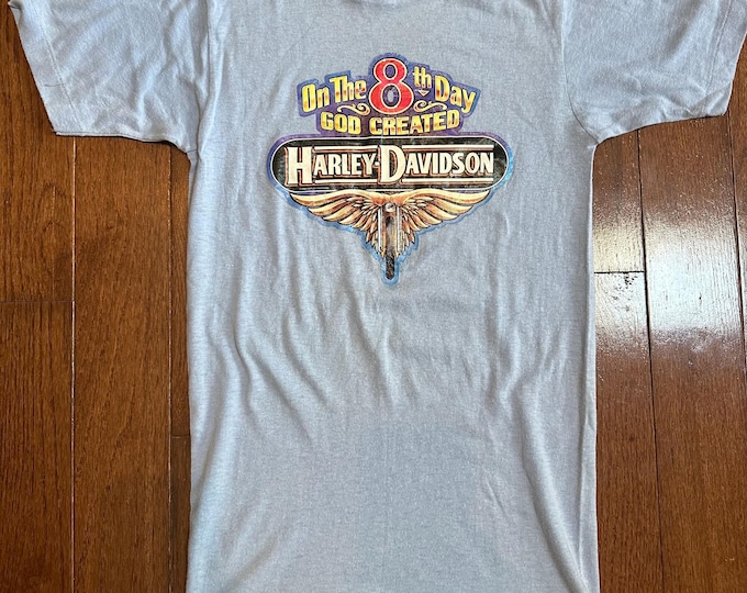 80s On the 8th Day God Created Harley Tee