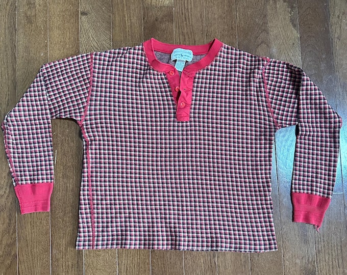 Vintage Polo by Ralph Lauren Plaid Cotton Henley