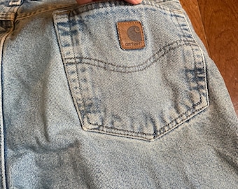 Vintage 1990s Carhartt Fleece Lined Jeans 34x32