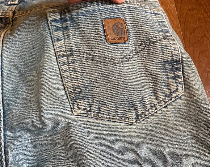 Vintage 1990s Carhartt Fleece Lined Jeans 34x32