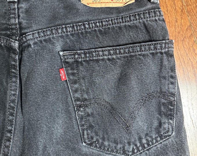 Vintage Levi's 505 Black Jeans 36x29
