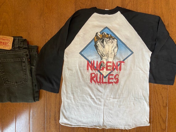 1982 Ted Nugent "Nugent Rules" Raglan - image 2