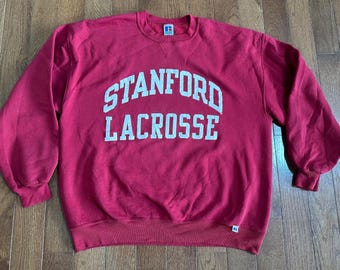 Vintage 1990s Stanford Lacrosse Russell Athletic Sweatshirt