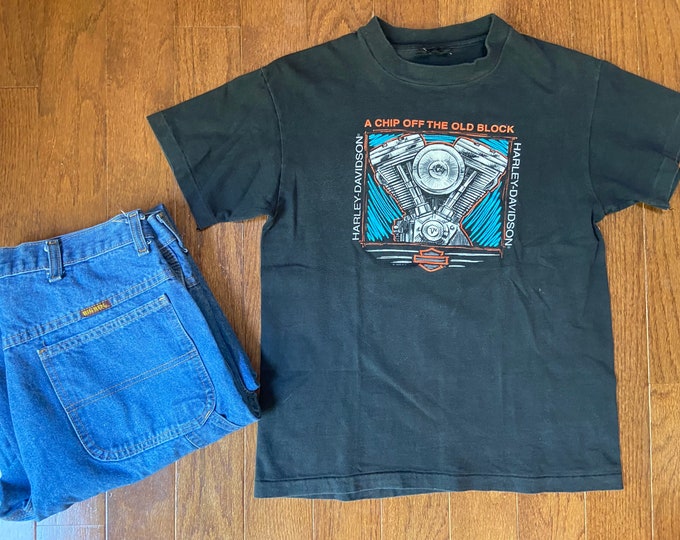 1996 A Chip Off the Old Block Harley Tee