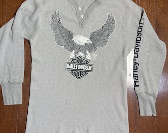Vintage 1980s Harley-Davidson Thermal Henley