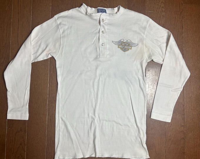 1970s Harley-Davidson Eagle Henley Shirt