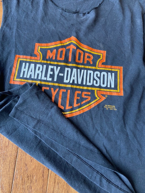 1991 3D Emblem Harley Davidson Sleeveless Tee - image 4