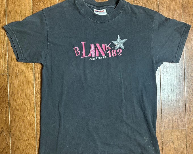 Vintage Blink-182 "Punk Rock Girl" Safety Pin T-Shirt