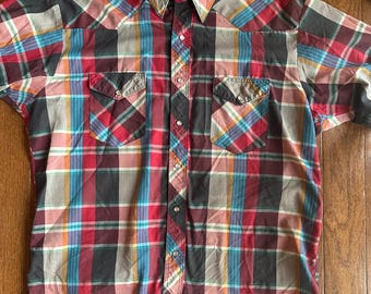 Vintage Wrangler Western Short Sleeve Button Down