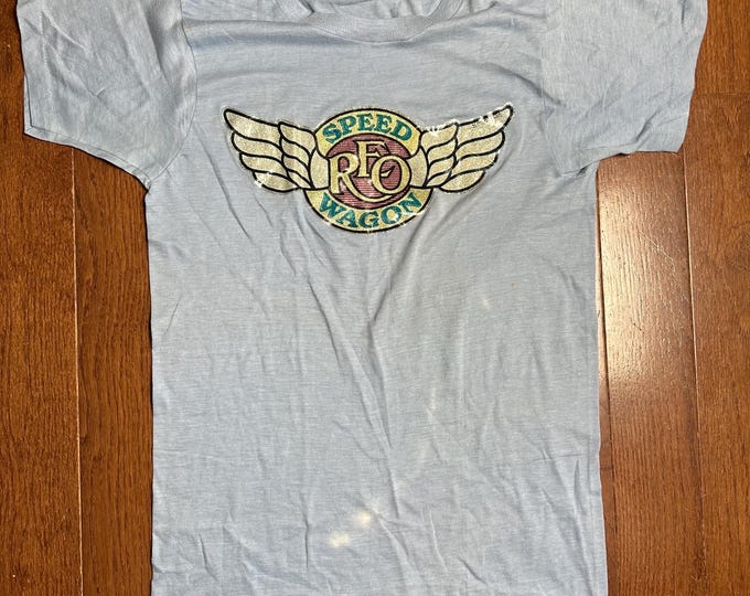 Vintage REO Speedwagon Winged Logo Concert Promo T-Shirt Single Stitch