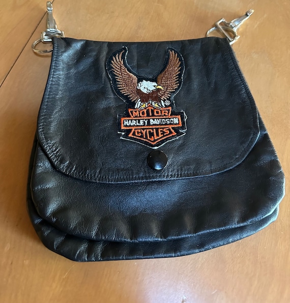 Vintage Leather Harley Davidson Belt Purse 