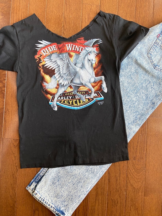 1990 3D Ride with the Wind Hand Cut Tee