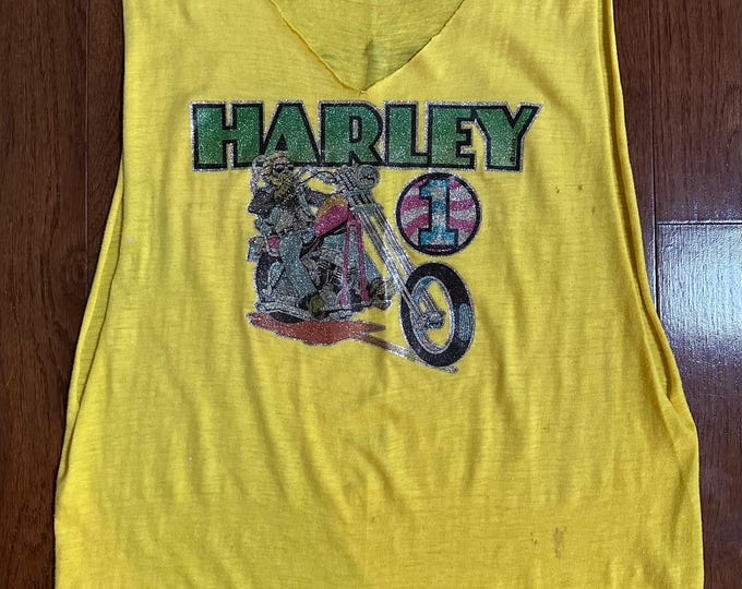 1970s Cut Up Harley Tee
