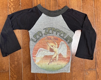 Vintage 1984 Led Zeppelin Raglan Tee (Modified Kids Fit)