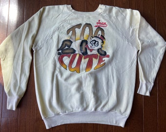 1970's Jean Too Cute Panda Raglan Sweatshirt