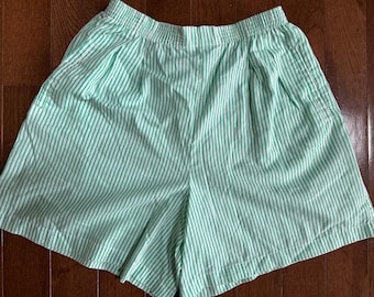 Vintage 1980s Ecco Bay Lightweight Striped Shorts