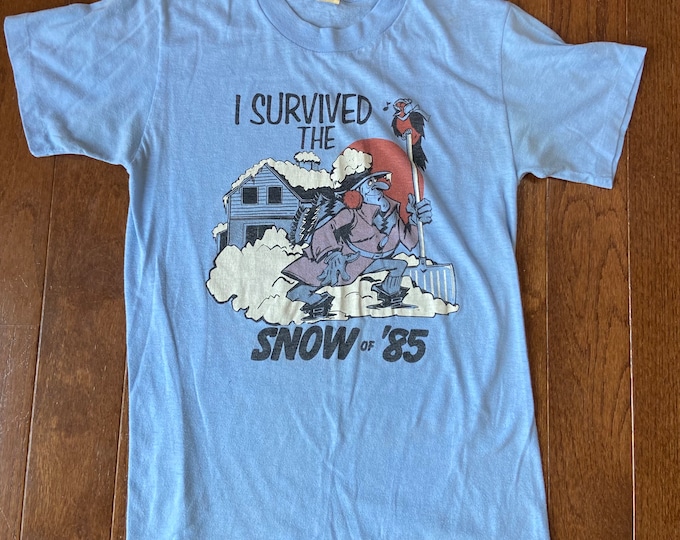 Vintage I survived the snow of '85 tee