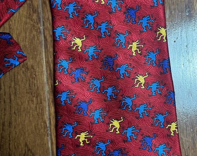 Vintage Keith Haring Silk Necktie