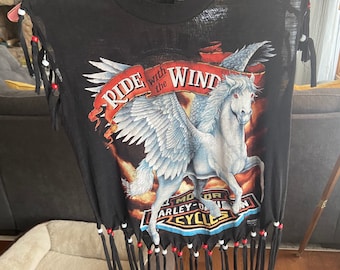 1990 3D Ride with the Wind Black Hills Rally Harley Tee