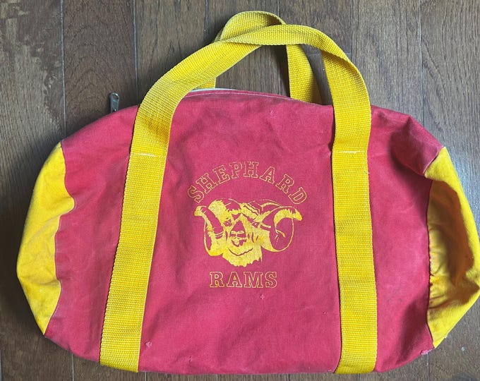 Vintage 1980s Shepherd Rams Canvas Duffle Bag