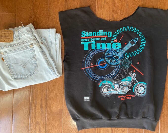 90's Harley Davidson Standing the Test of Time Sleeveless Pullover
