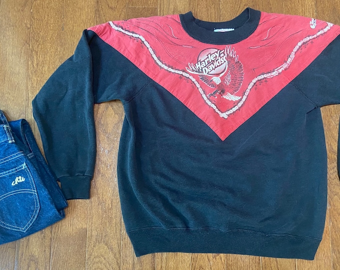 1980's Handmade Harley Davidson Pullover