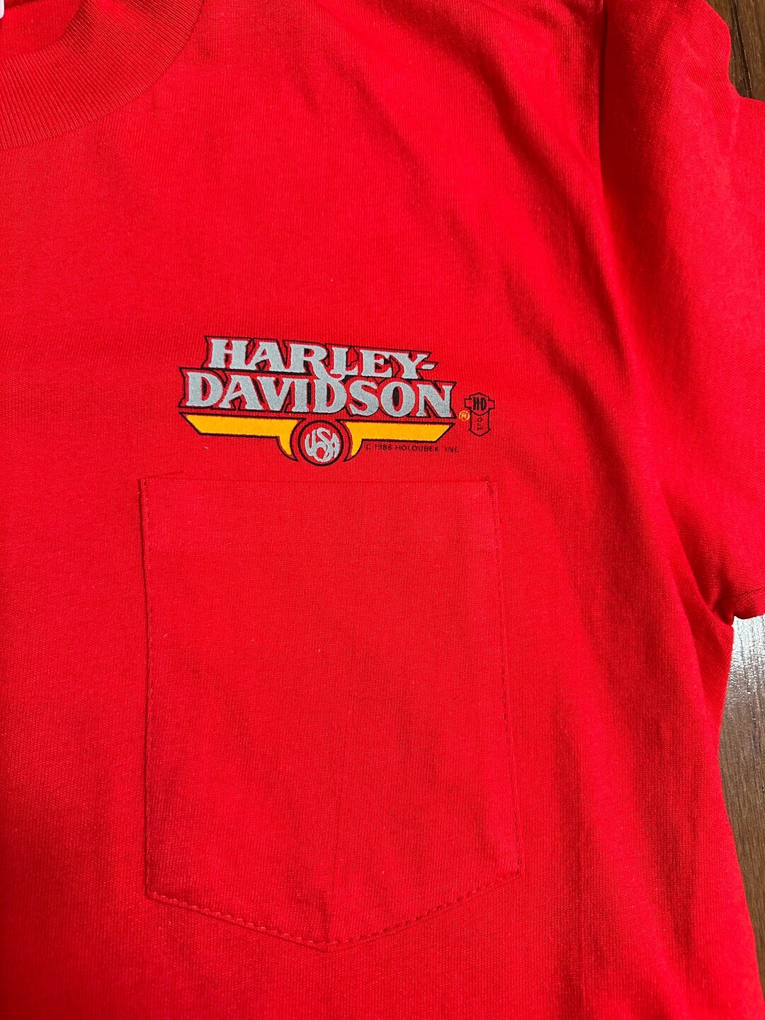 1988 Harley Davidson Pocket Tee - Etsy