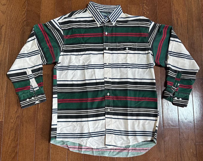 1990s Wrangler X-Long Western Stripe Button Down
