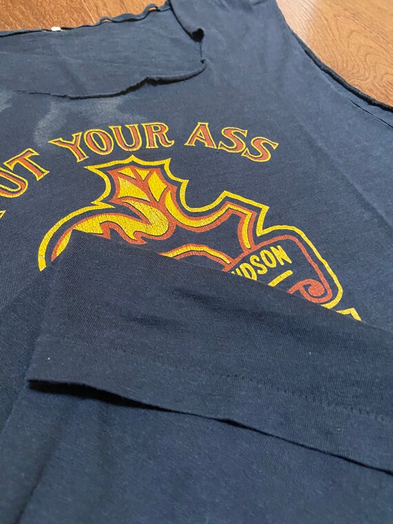 1970s Thrashed “Put your ass on some class” tee - image 4