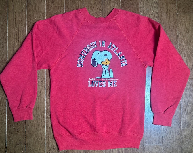 Vintage 1985 Snoopy "Somebody in Atlanta Loves Me" Sweatshirt