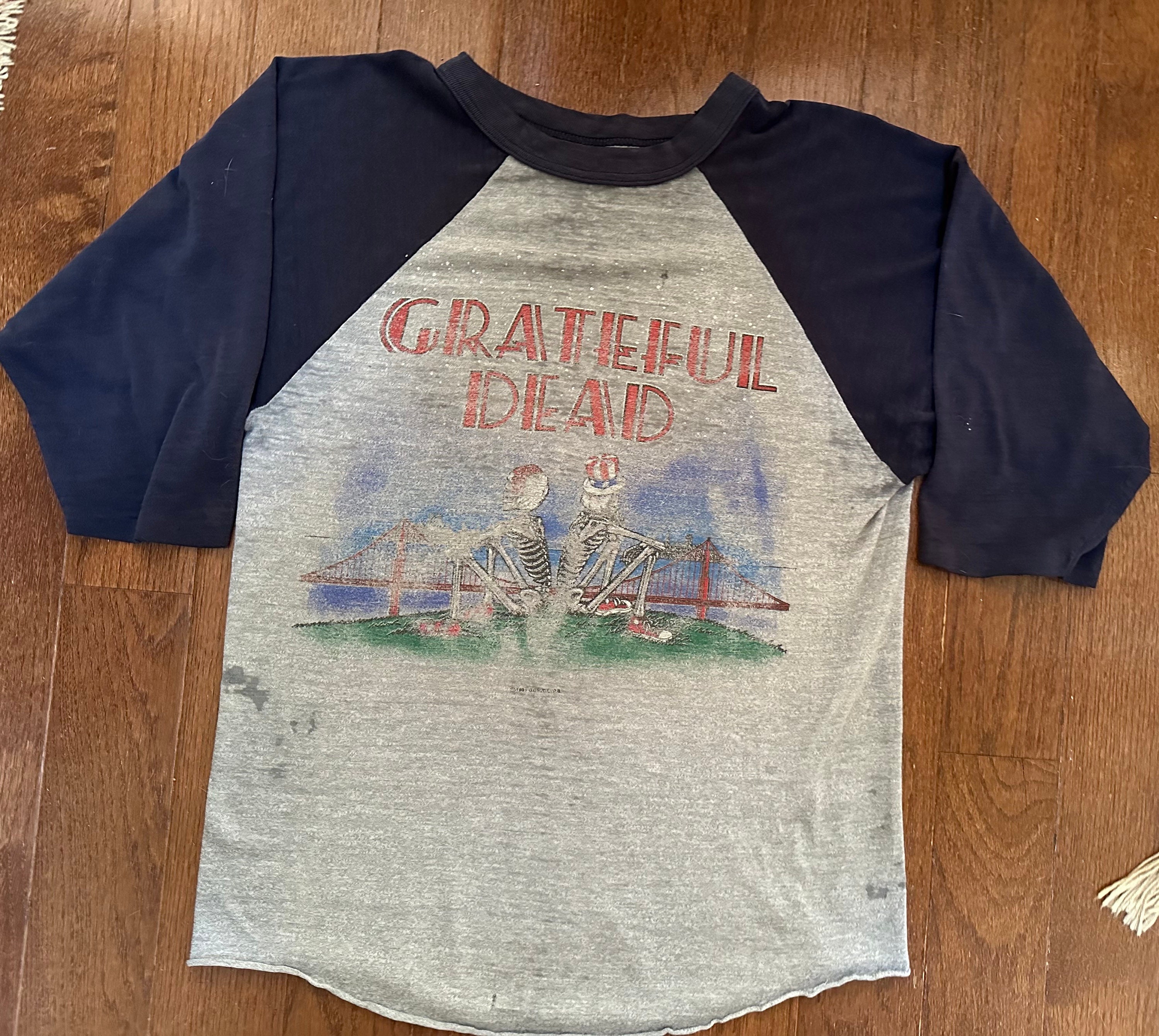 80’s 90's Grateful Dead Raglansleeve Grateful Dead band 3/4 sleeve raglan shirt - Chris Morris
