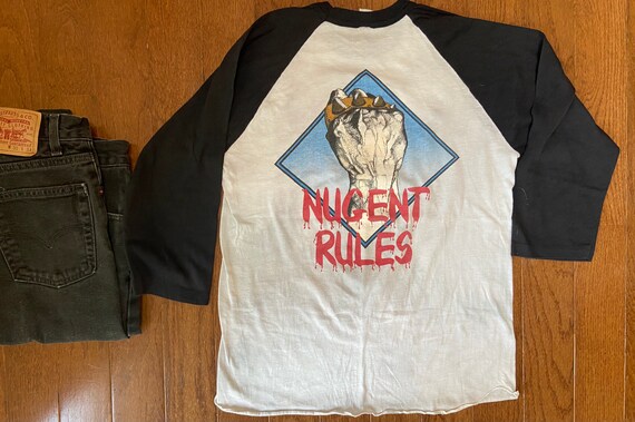 1982 Ted Nugent "Nugent Rules" Raglan - image 4