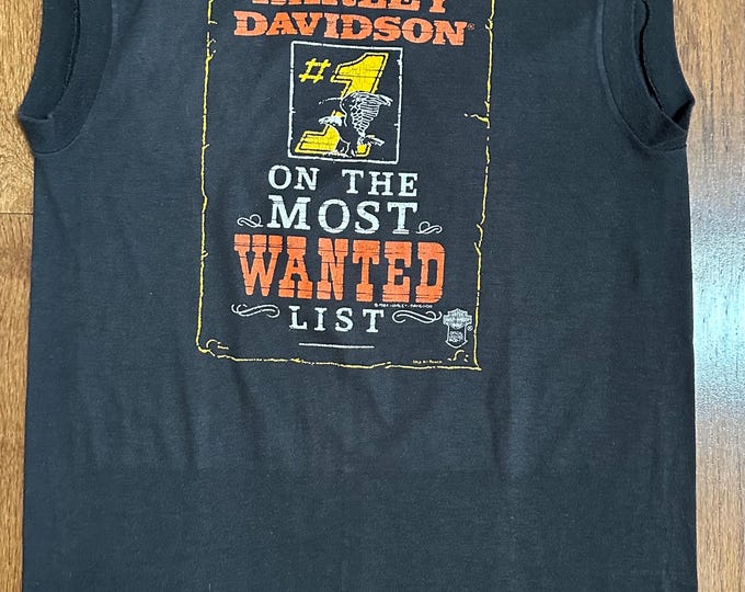 1984 Harley Davidson On the Most Wanted List Tee