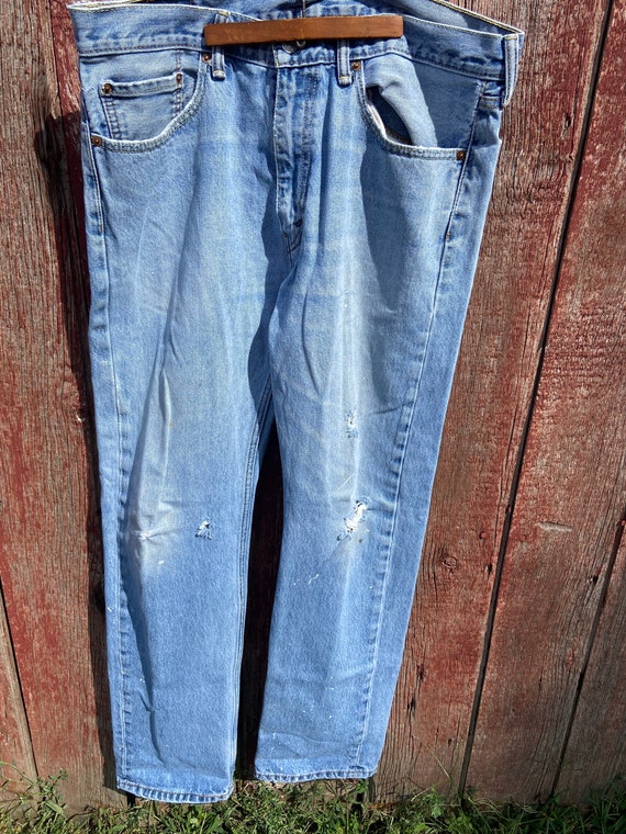 90's Paint Splattered 505 Levi's