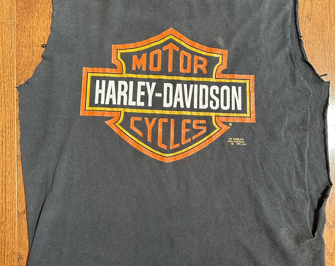 1991 3D Emblem Harley Davidson Sleeveless Tee