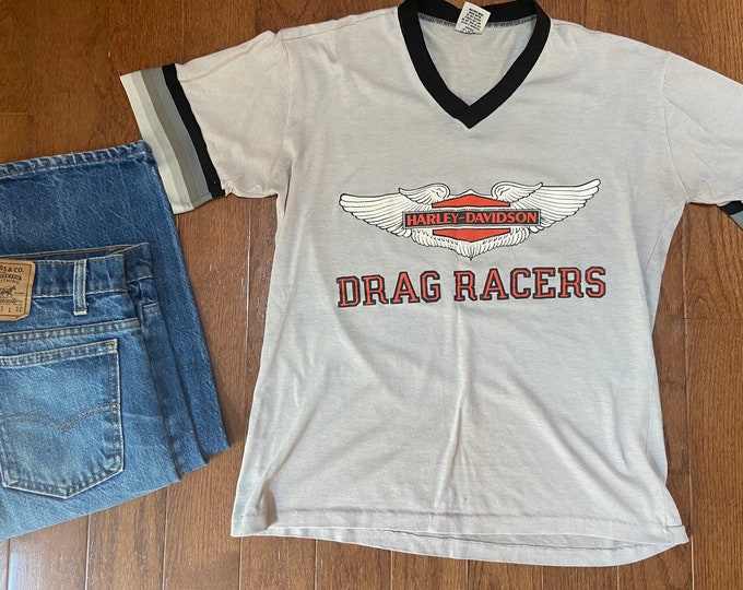 1980's Harley Davidson Drag Racers Tee