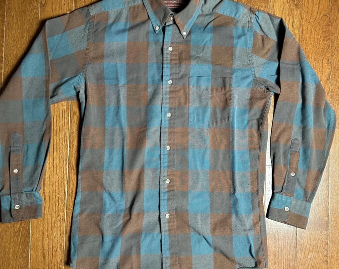 Vintage 1980s Chaps Ralph Lauren Flannel Shirt Small Plaid Button Down