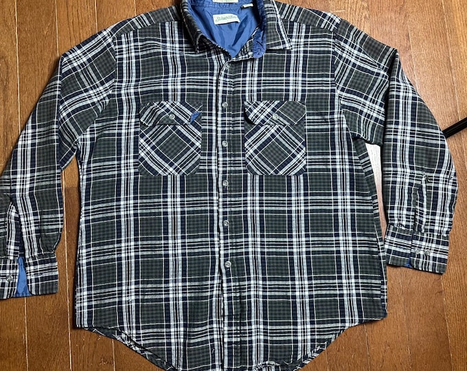 Vintage 1980s St. John's Bay Plaid Flannel Shirt