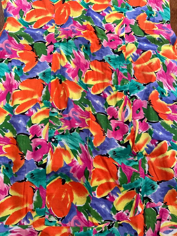 90's Fluted Floral Dress - image 2