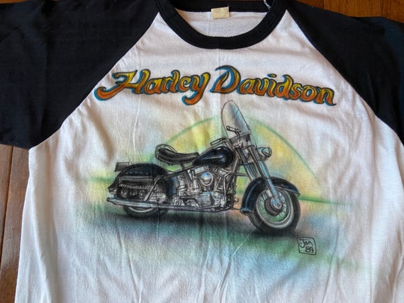 1989 Airbrushed Harley Raglan - image 3