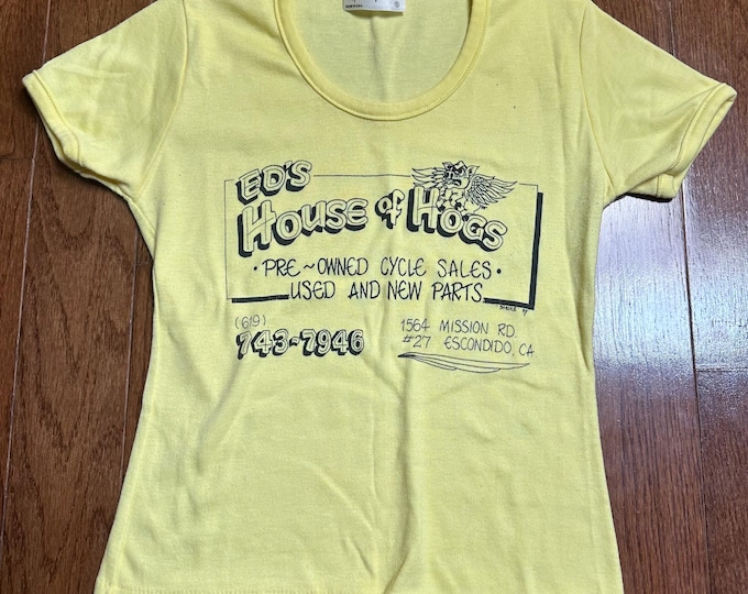 Vintage 1987 Ed’s House of Hogs Harley Tee