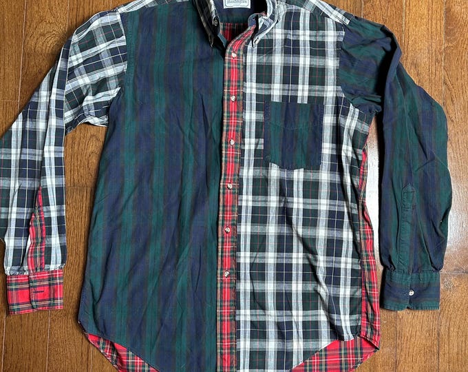Vintage Patchwork Flannel Button Down Medium
