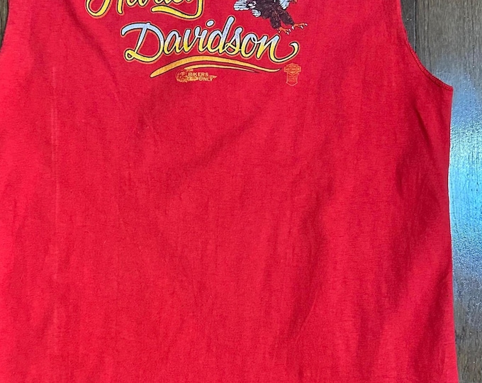 1980s Harley Davidson Saints Cut Off Tee