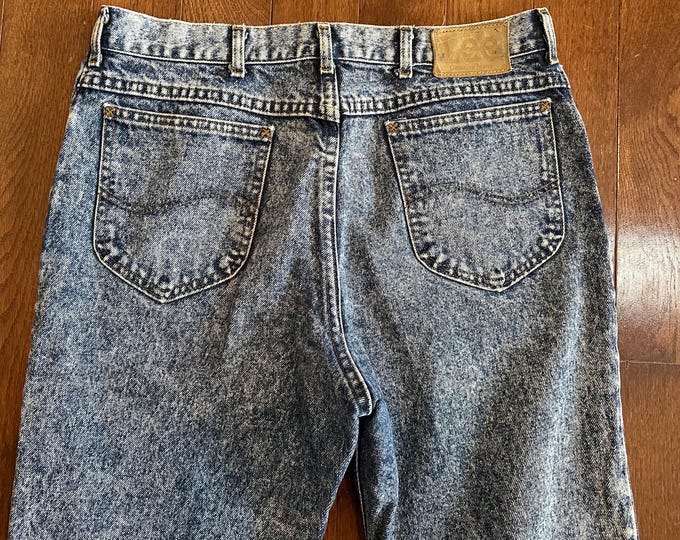 Vintage Dark Acid Wash Lee Jeans, Made in USA