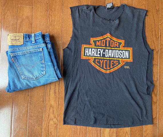 1991 3D Emblem Harley Davidson Sleeveless Tee - image 3