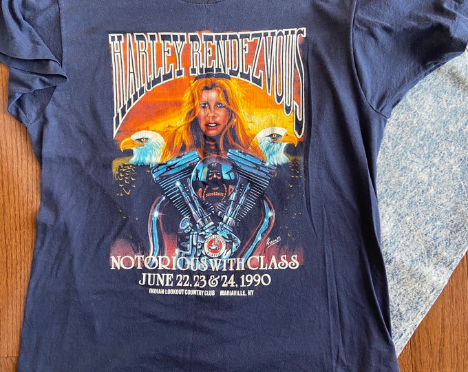 1990 B-A-B-E  Harley Rendezvous Velvet Soft Tee