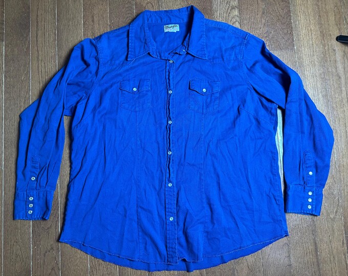 Vintage Wrangler Rancher Pearl Snap Western Shirt